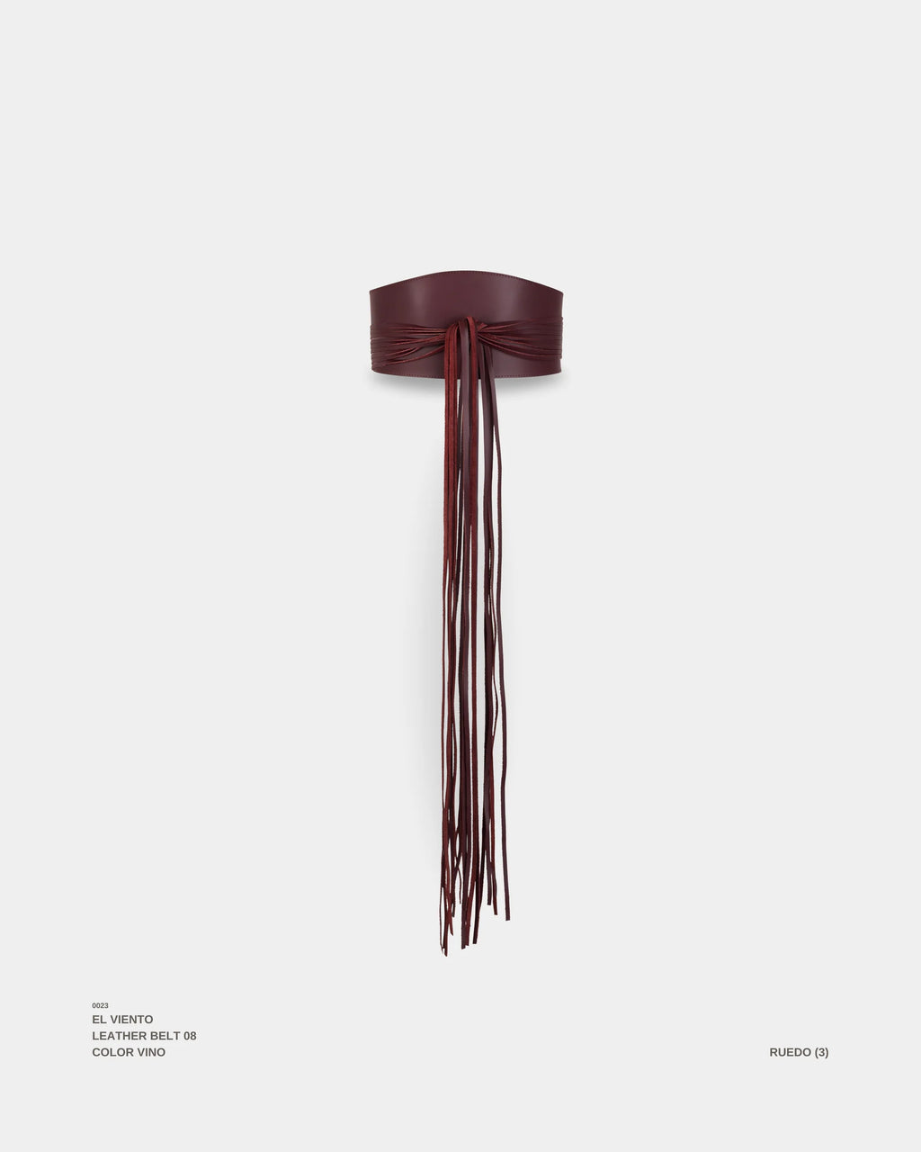 EL VIENTO BELT IN BURGUNDY