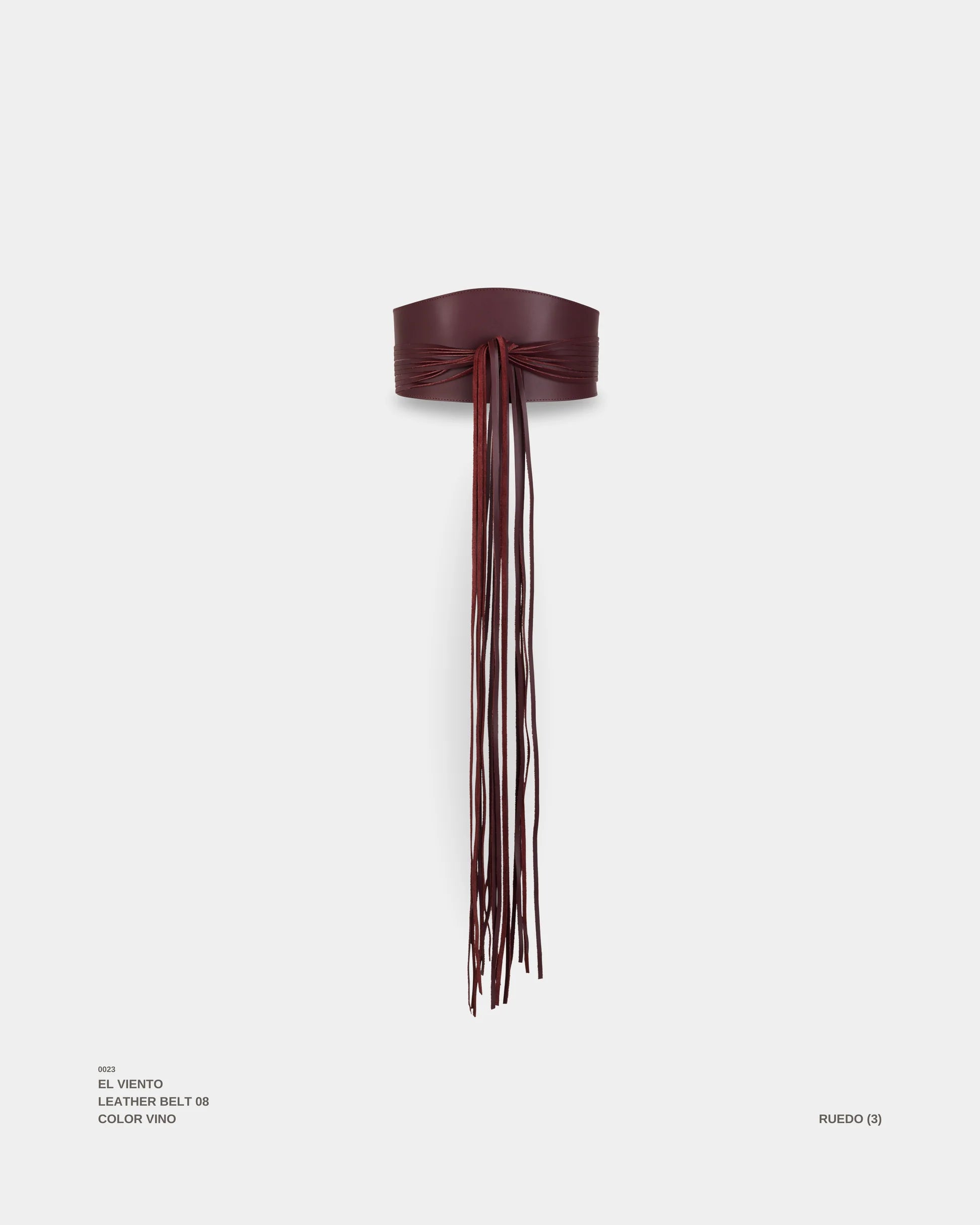 EL VIENTO BELT IN BURGUNDY