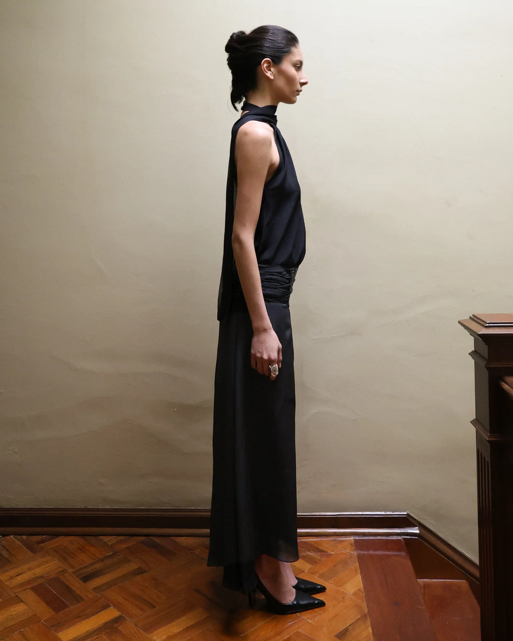 Vestido Halter Negro
