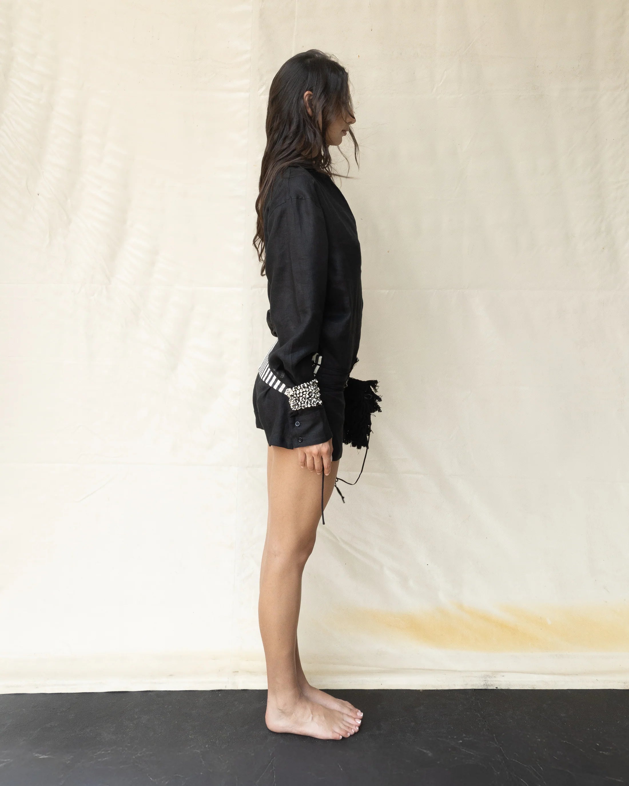 Vestido V Neck de Lino
