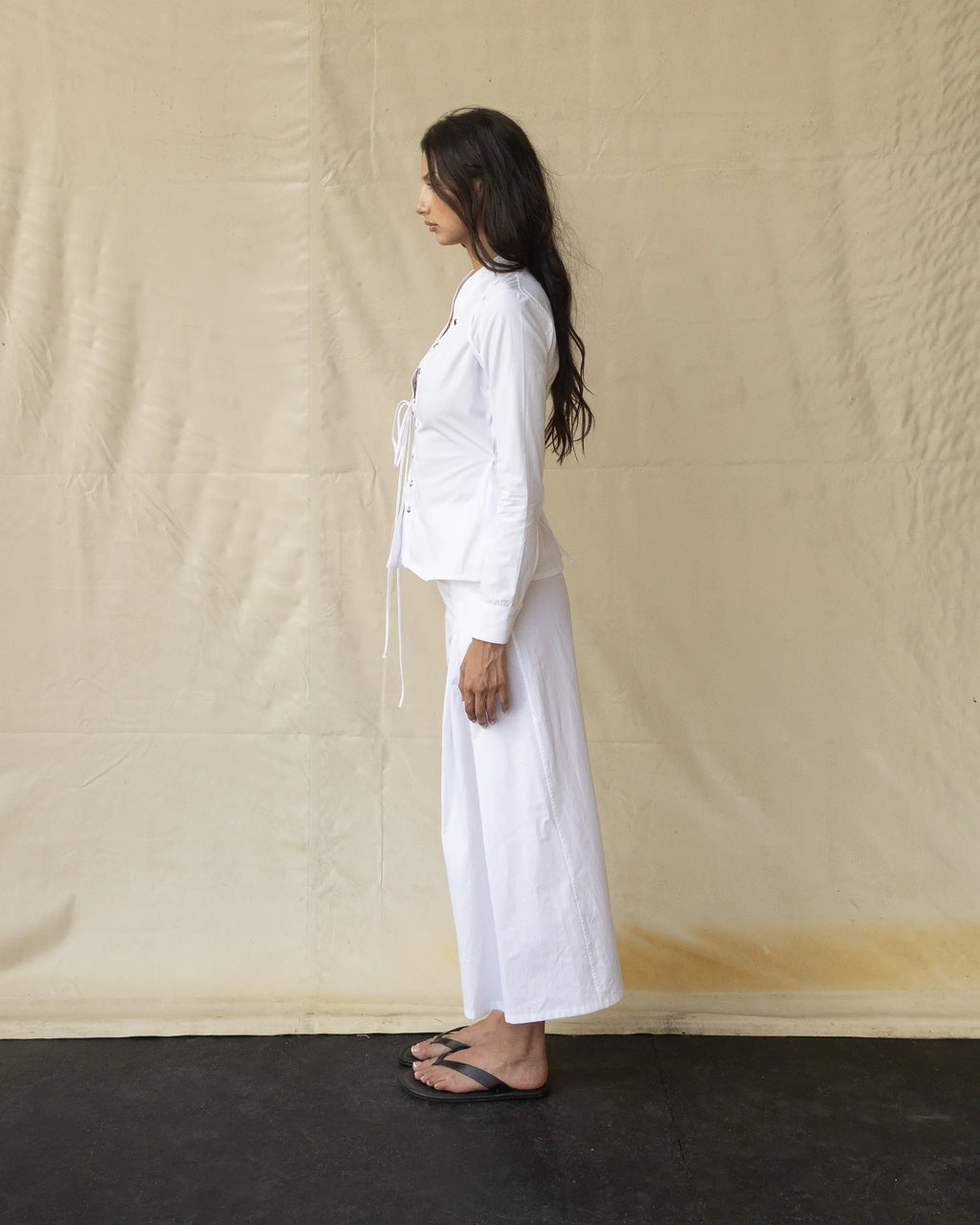 Women's Poplin Shirt with Eyelets
