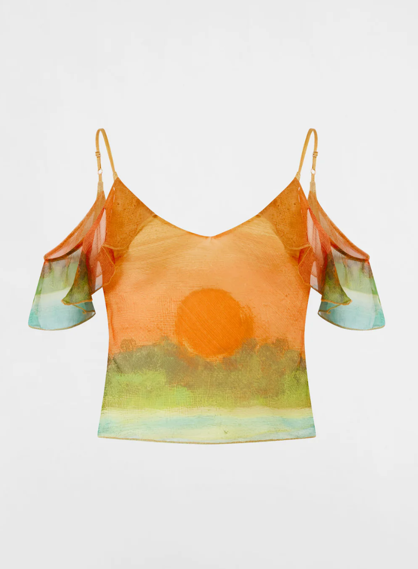 FORMENTERA SILK CHIFFON CAMI