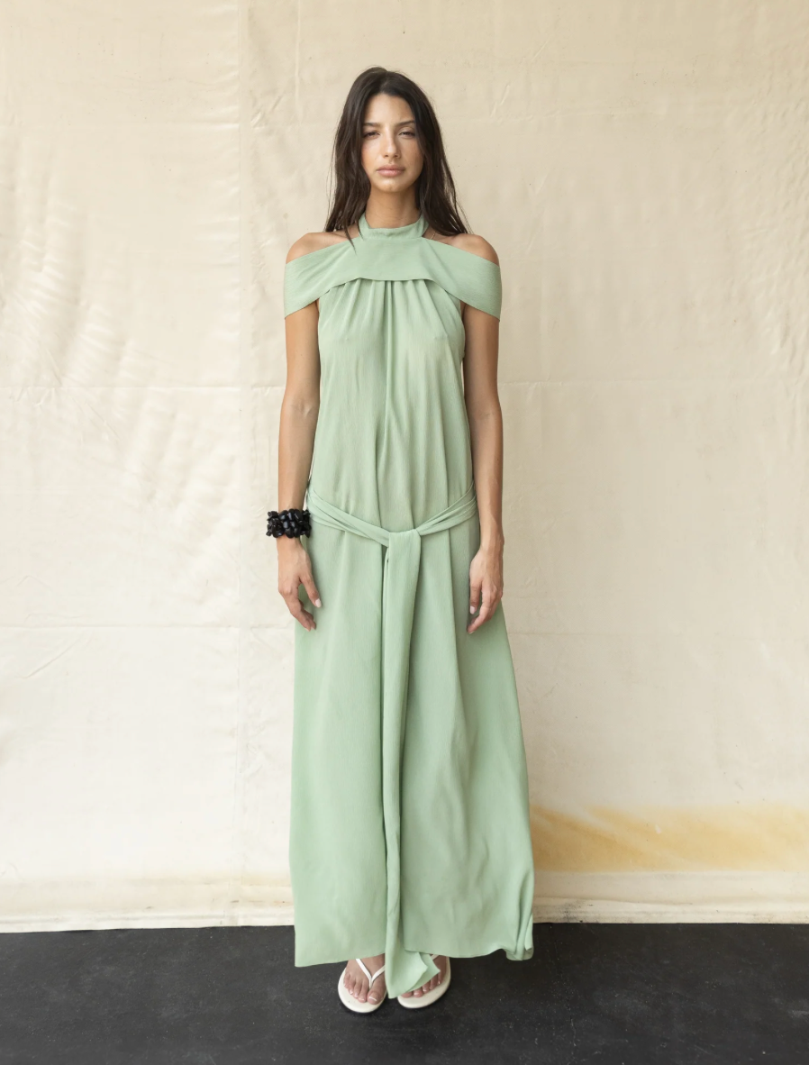 Green Halter dress