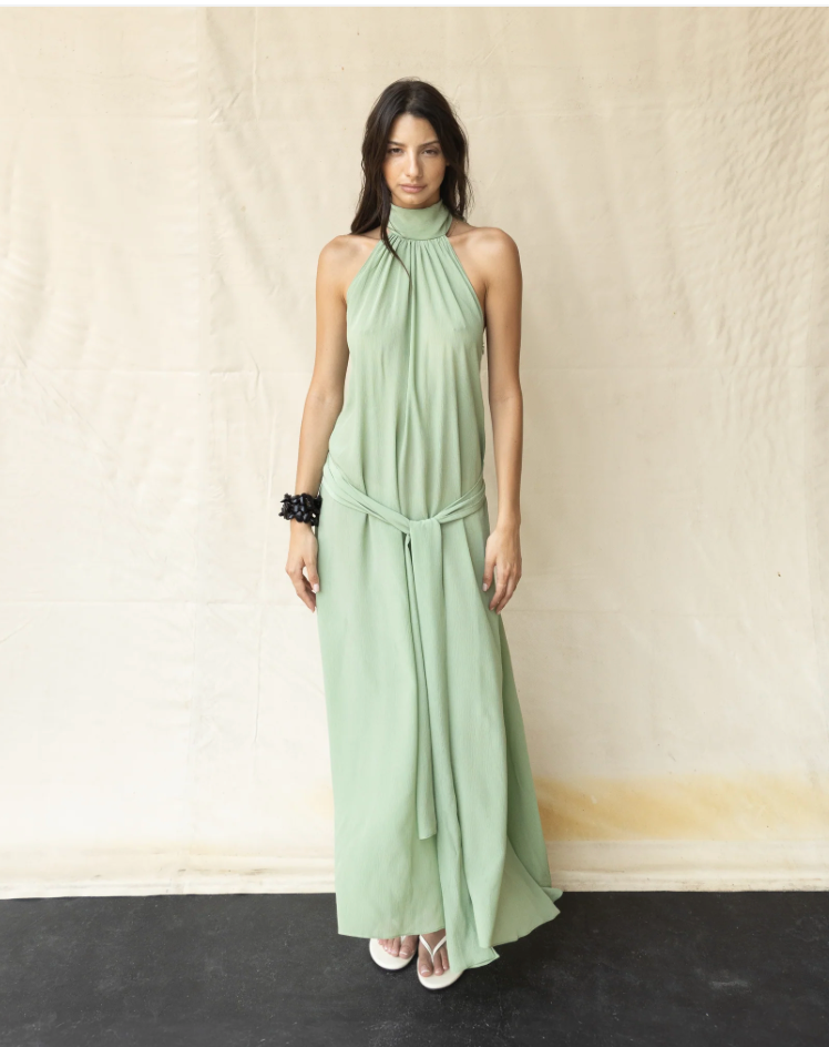 Green Halter dress