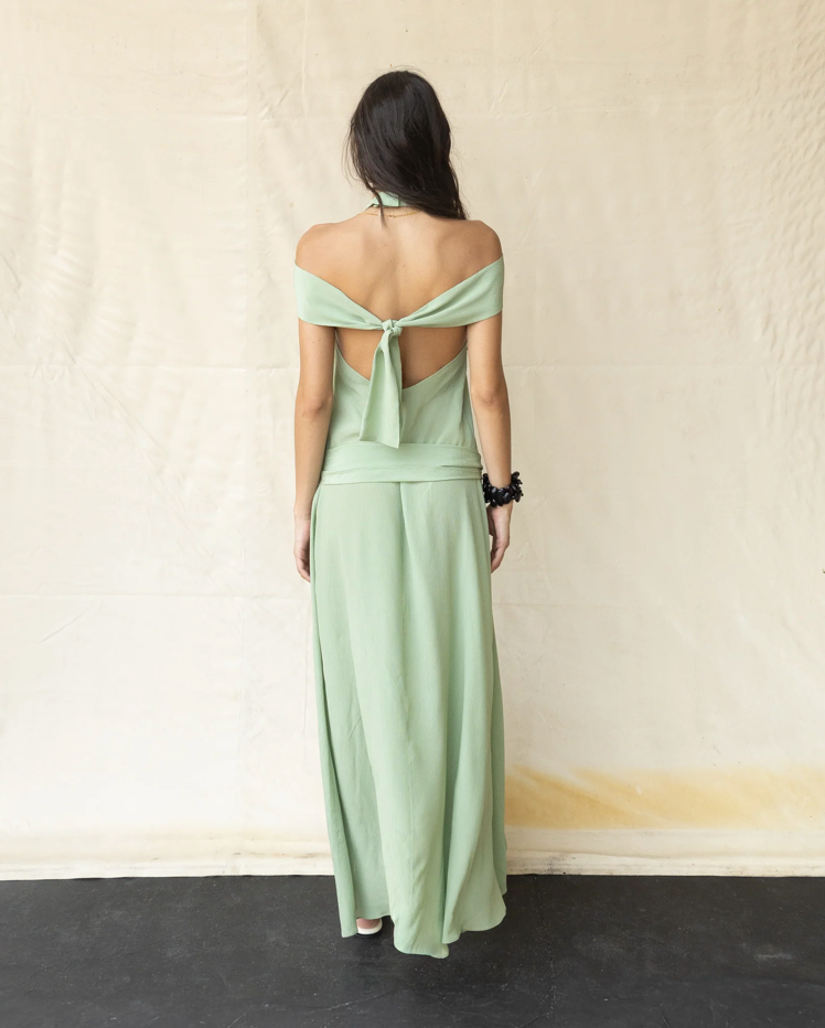 Green Halter dress