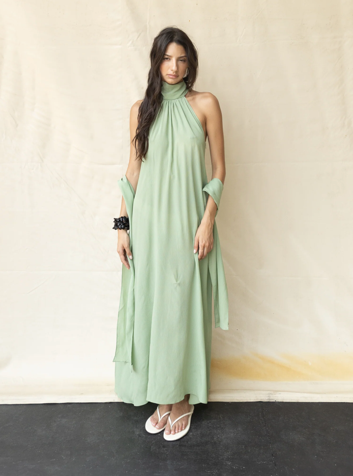 Green Halter dress