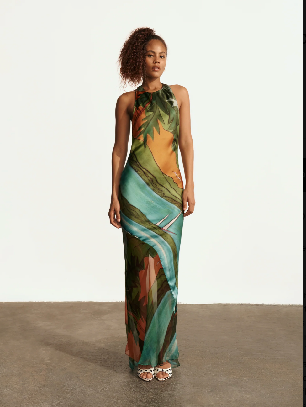 MAGDALENA SILK LONG DRESS