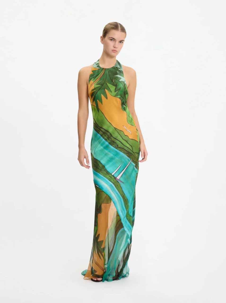 MAGDALENA SILK LONG DRESS
