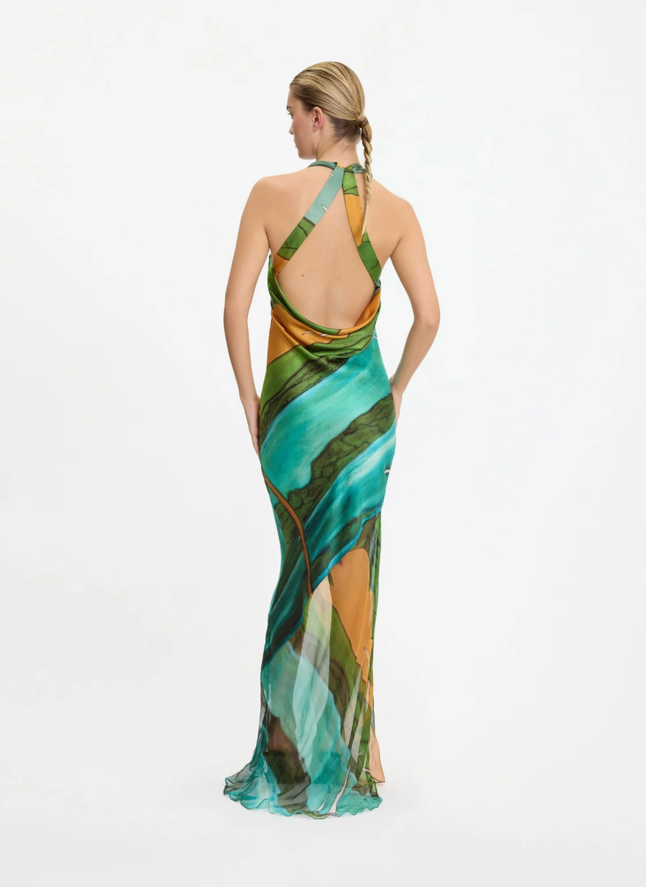 MAGDALENA SILK LONG DRESS