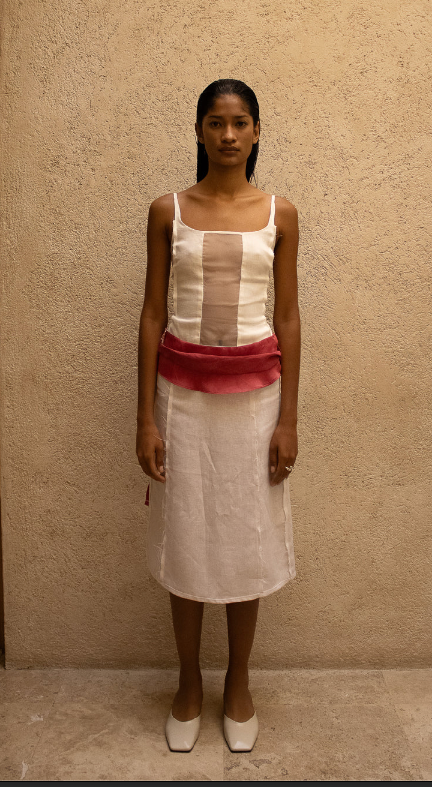 Linen Organza Top