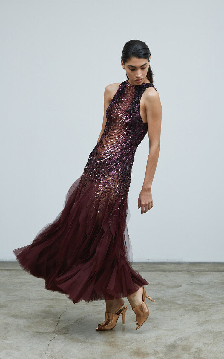 Rocio Sequined Midi Dress